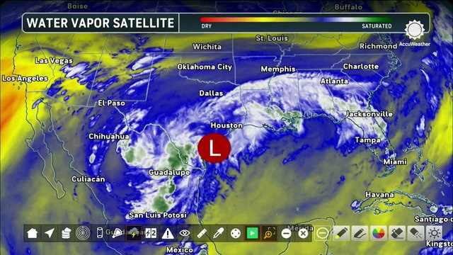 Tropical rain to cause serious flooding problems along the Gulf