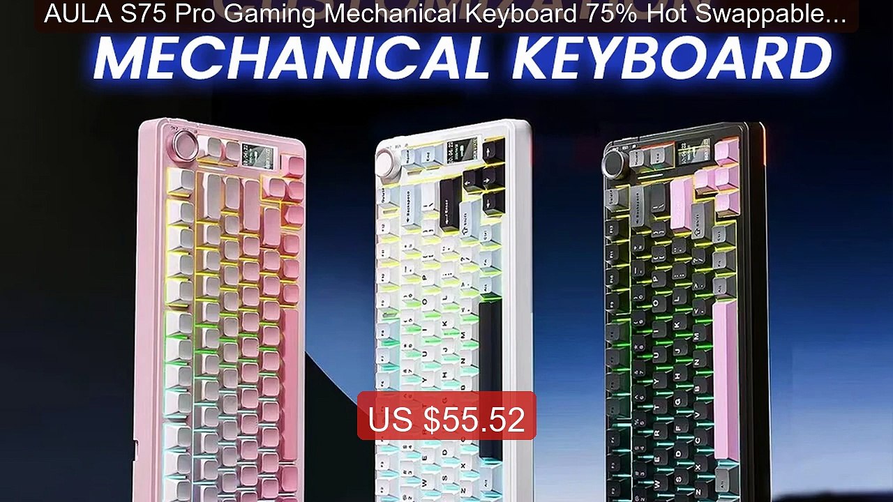 AULA S75 Pro Gaming Mechanical Keyboard 75% Hot Swappable RGB... -- Amazing Value 2026 | Must Have!
