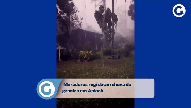 Moradores registram chuva de granizo em Apiacá