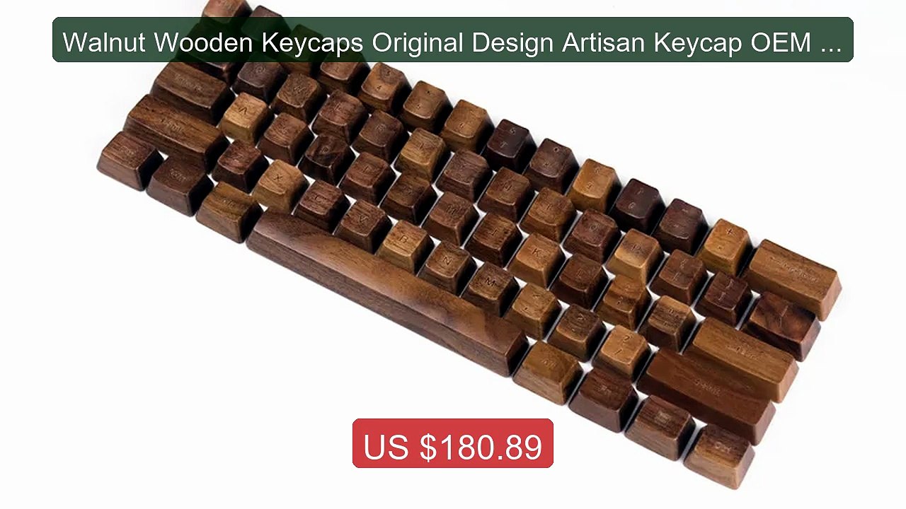 Walnut Wooden Keycaps Original Design Artisan Keycap OEM Profi... -- Best Buy 2026 | Great Quality!