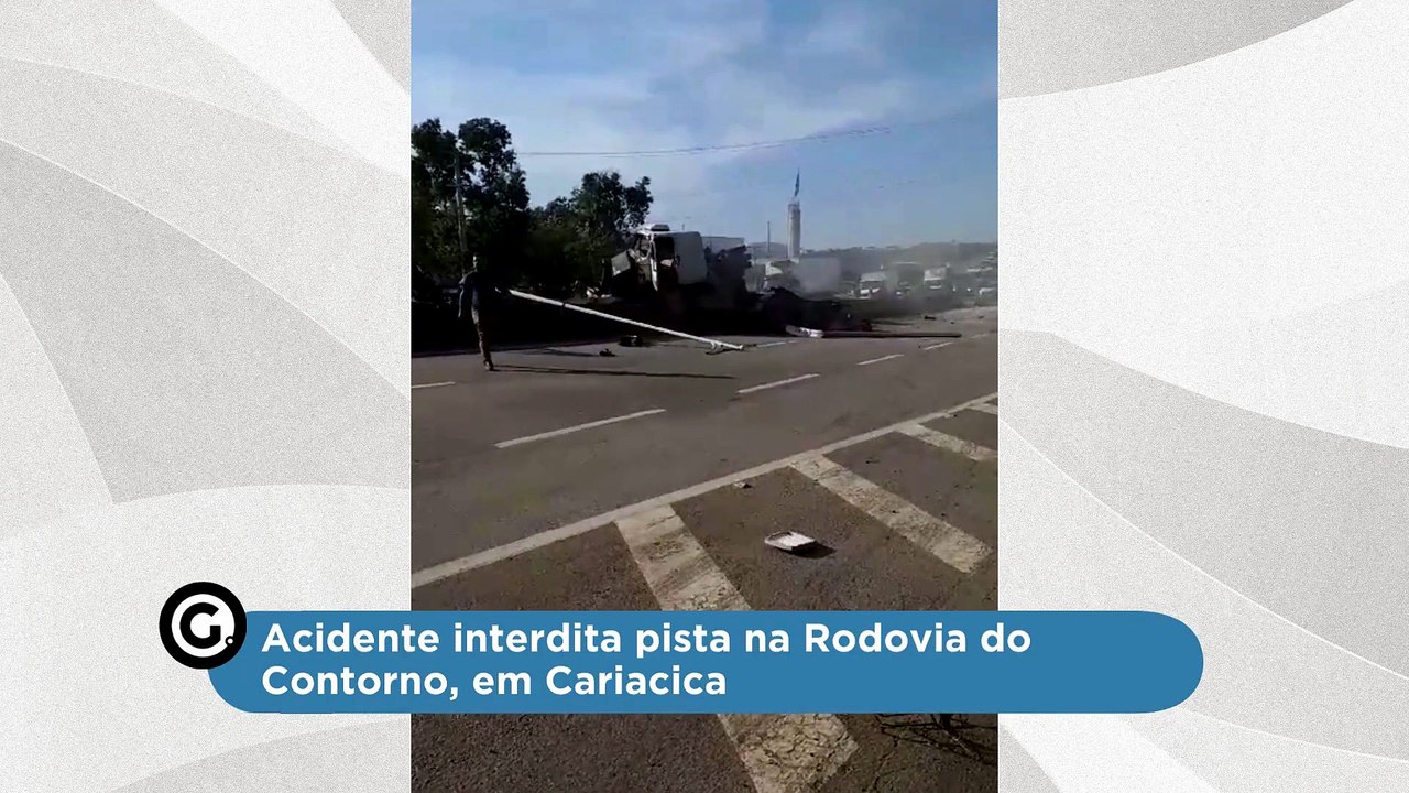 Acidente interdita pista na Rodovia do Contorno, em Cariacica