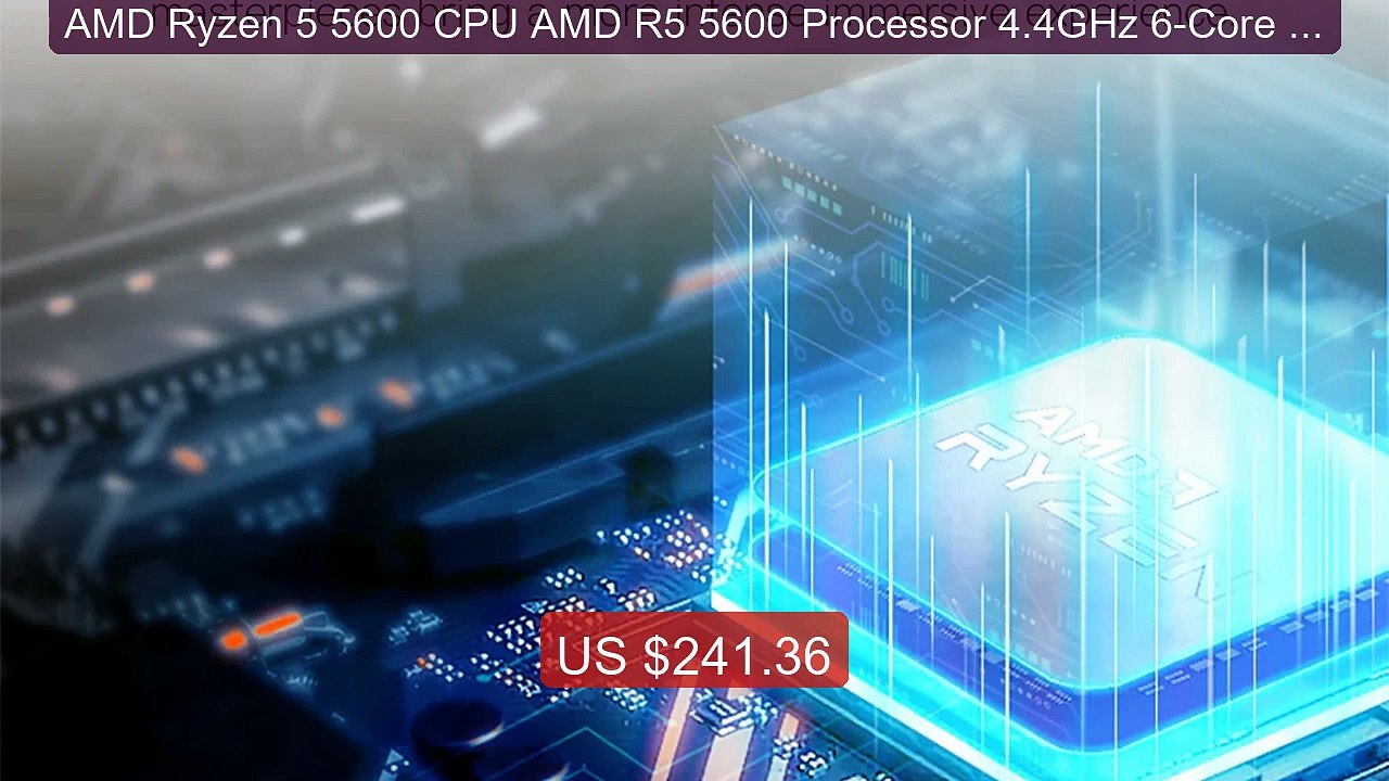 AMD Ryzen 5 5600 CPU AMD R5 5600 Processor 4.4GHz 6-Core 12-T... -- Amazing Value 2026 | Must Have!