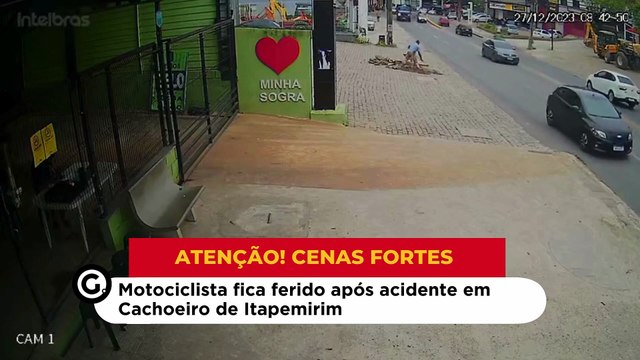 Motociclista fica ferido após acidente em Cachoeiro de Itapemirim