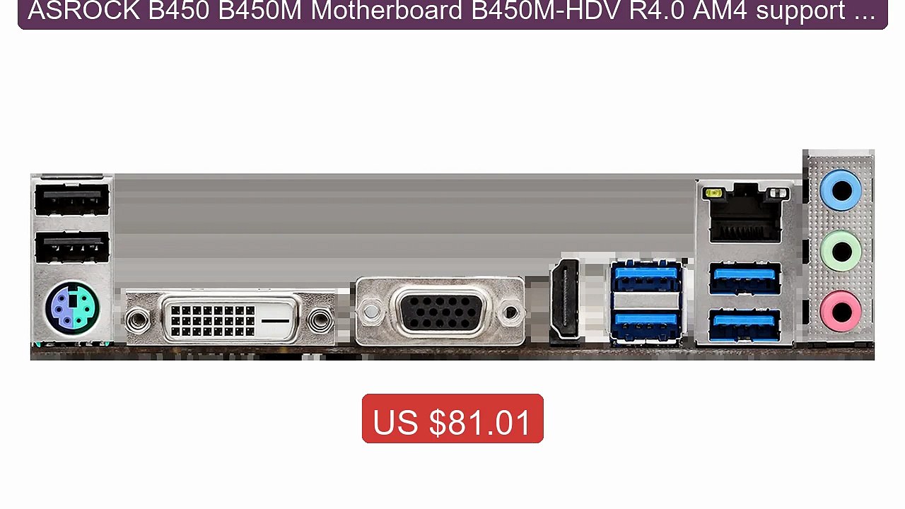 ASROCK B450 B450M Motherboard B450M-HDV R4.0 AM4 support Ryzen... -- Hot Deal 2026 | Limited Offer!