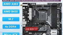ASRock B450 B450M Motherboard B450M/ac R2.0 Motherboard AM4... -- Top Pick 2026 | Unbeatable Price!