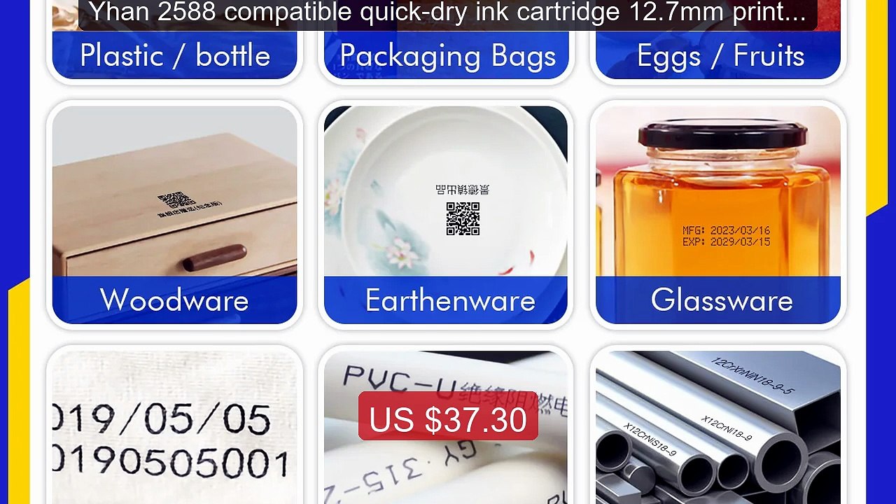 Yhan 2588 compatible quick-dry ink cartridge 12.7mm print height un... -- Top Rated 2026 | Buy Now!