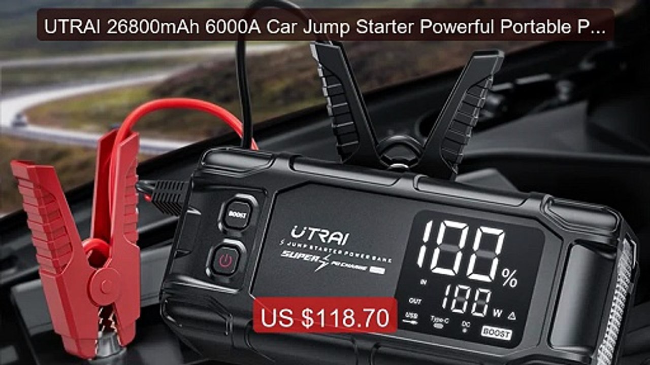 UTRAI 26800mAh 6000A Car Jump Starter Powerful Portable Power ... -- Best Buy 2026 | Great Quality!