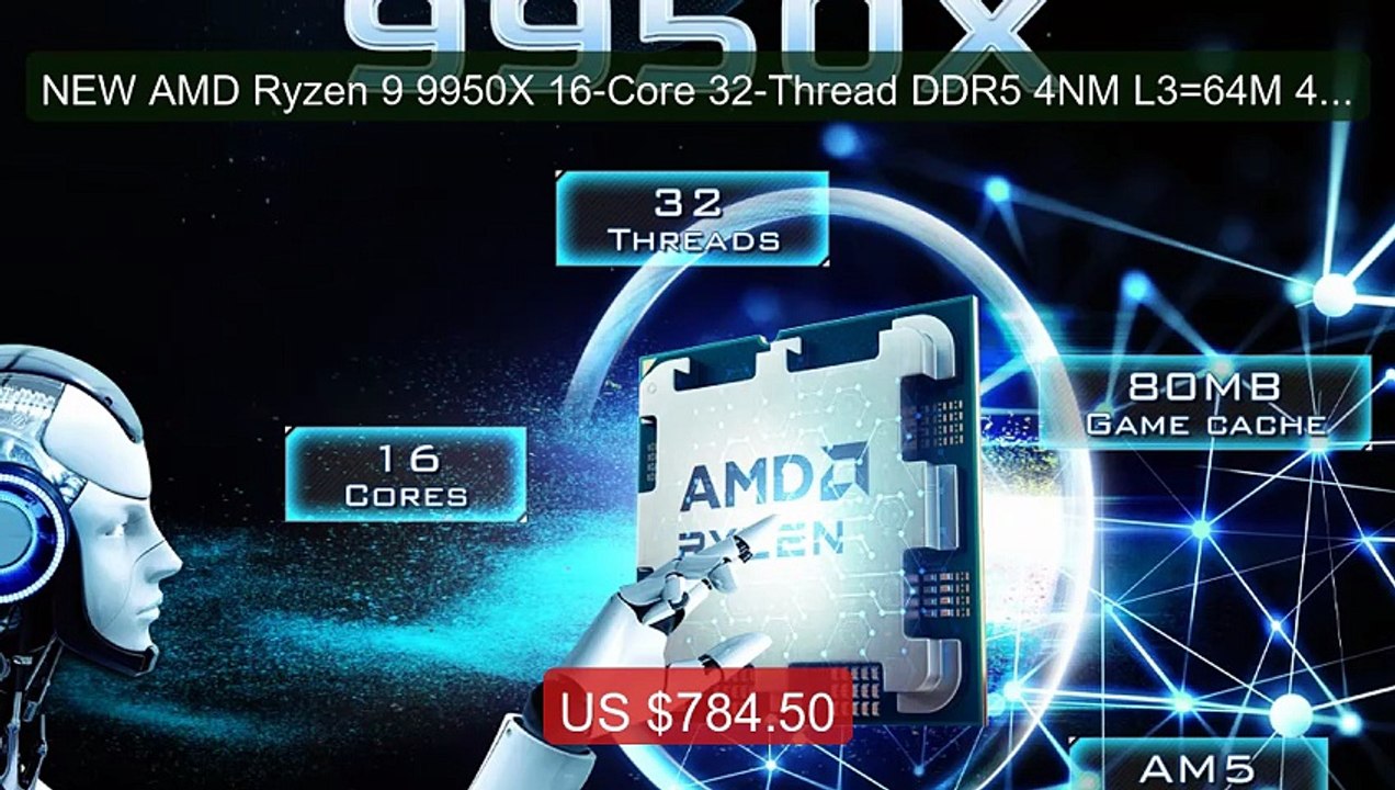 NEW AMD Ryzen 9 9950X 16-Core 32-Thread DDR5 4NM L3=64M 4.3GHz... -- Best Buy 2026 | Great Quality!