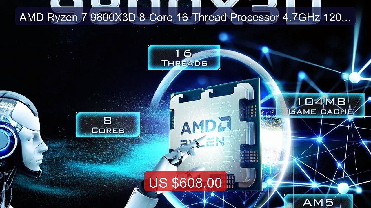 AMD Ryzen 7 9800X3D 8-Core 16-Thread Processor 4.7GHz 120W ... -- Top Pick 2026 | Unbeatable Price!