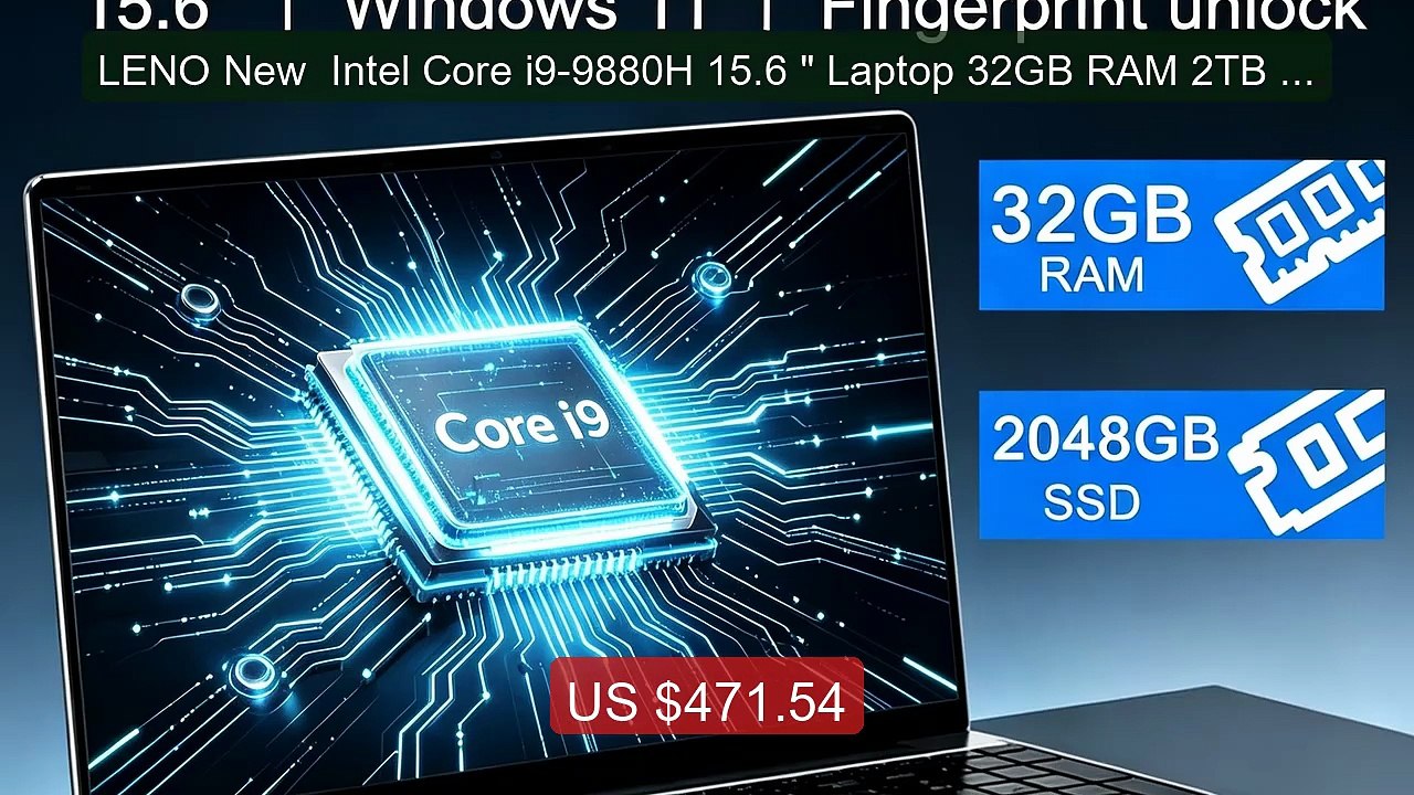 LENO New  Intel Core i9-9880H 15.6 " Laptop 32GB RAM 2TB SS... -- Top Pick 2026 | Unbeatable Price!