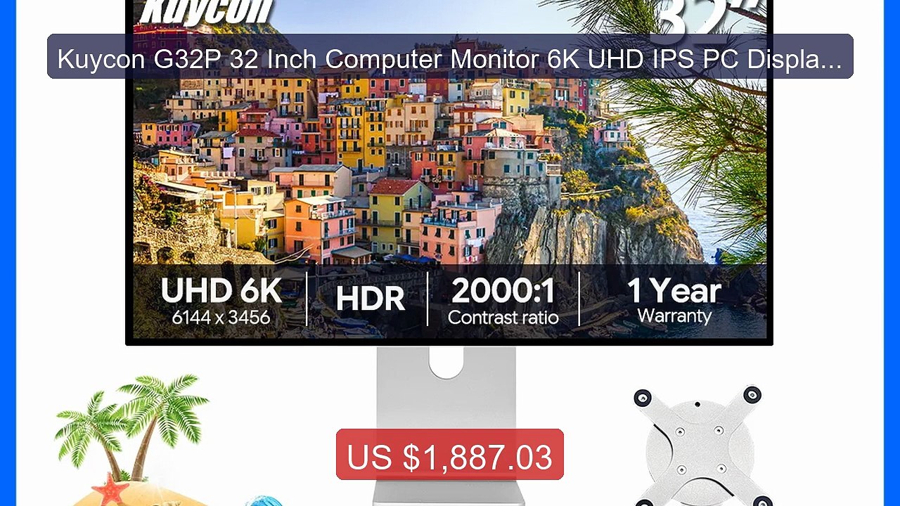 Kuycon G32P 32 Inch Computer Monitor 6K UHD IPS PC Display 50... -- Amazing Value 2026 | Must Have!