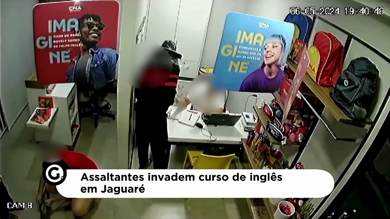 Assaltantes invadem curso de inglês em Jaguaré