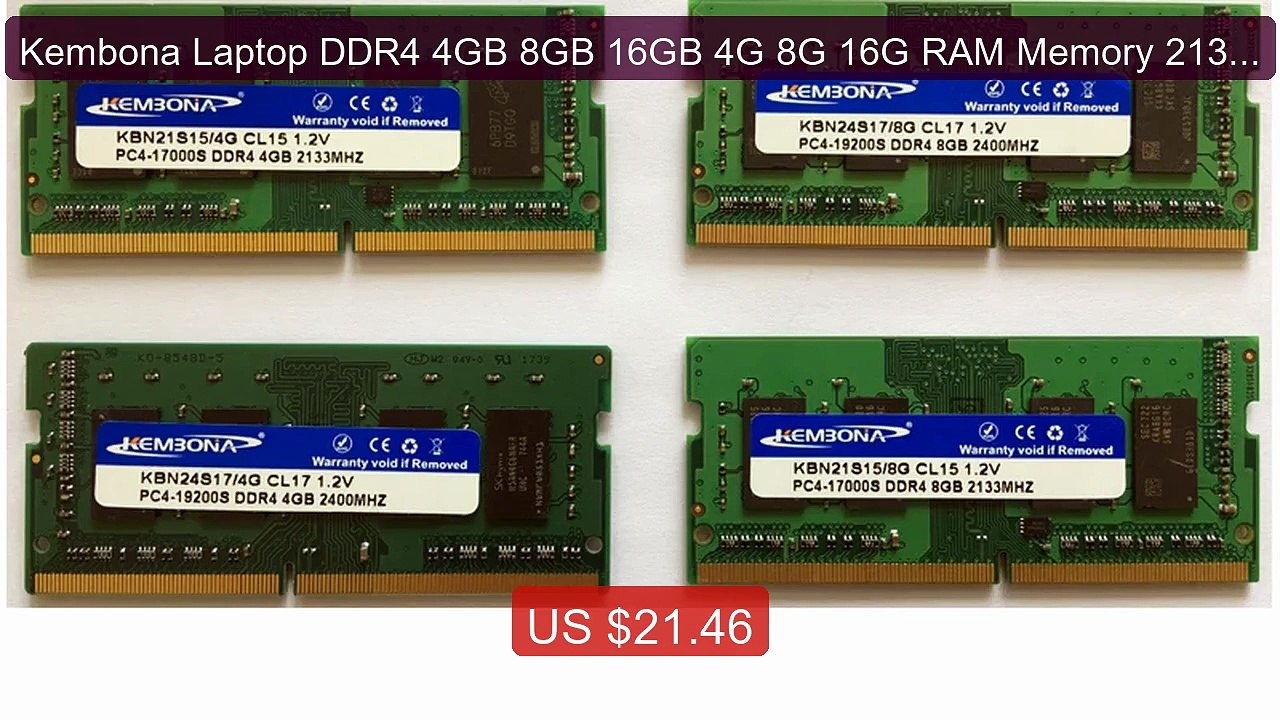 Kembona Laptop DDR4 4GB 8GB 16GB 4G 8G 16G RAM Memory 2133m... -- Top Pick 2026 | Unbeatable Price!