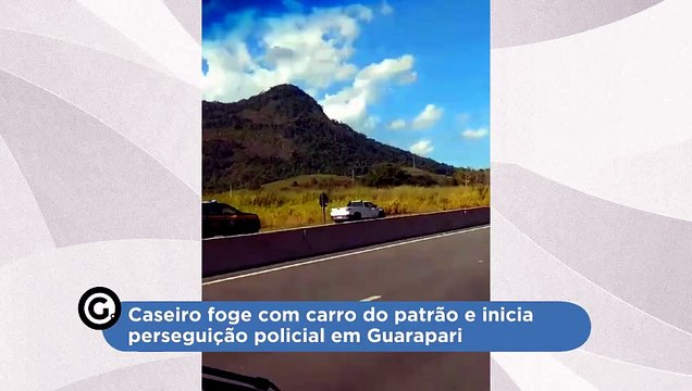 Caseiro foge com carro do patrão e inicia perseguição policial em Guarapari