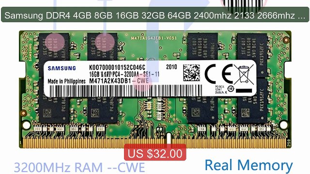 Samsung DDR4 4GB 8GB 16GB 32GB 64GB 2400mhz 2133 2666mhz 3200... Amazing Value 2026 | Must Have!