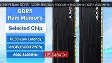 JUHOR Ram DDR5  32GB(16GBX2) 6000MHz 6400MHz DDR5 6400MHz Desk... -- Best Buy 2026 | Great Quality!