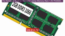 For Notebook Sodimm Memoria Laptop Memory Ram 1.5V PC8500 DDR3... -- Hot Deal 2026 | Limited Offer!