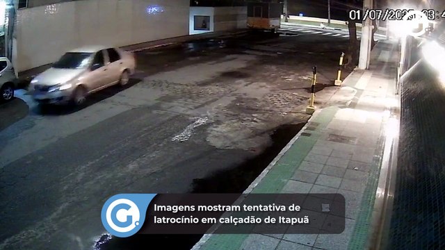 Imagens mostram tentativa de latrocínio em calçadão de Itapuã