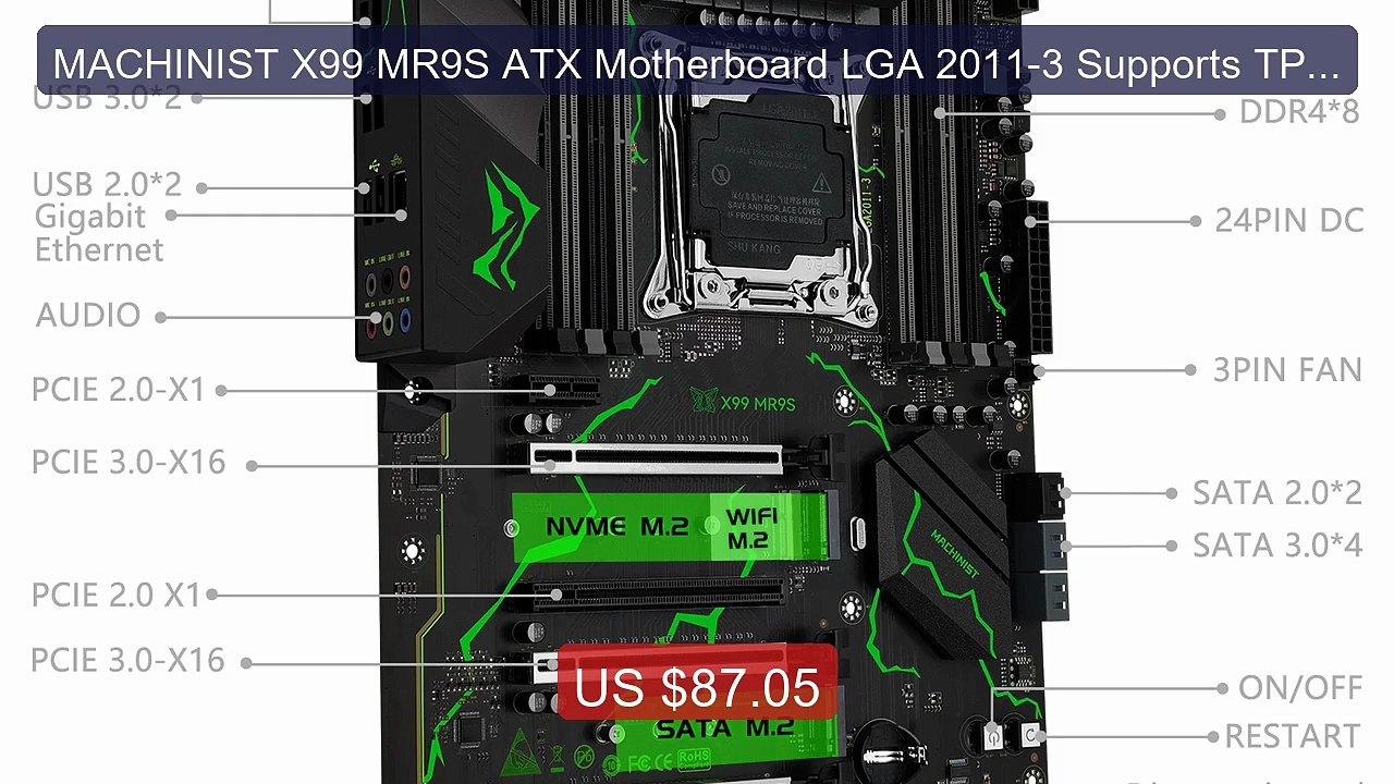 MACHINIST X99 MR9S ATX Motherboard LGA 2011-3 Supports TPM 2.0 Int... -- Best Deal 2026 | Shop Now!