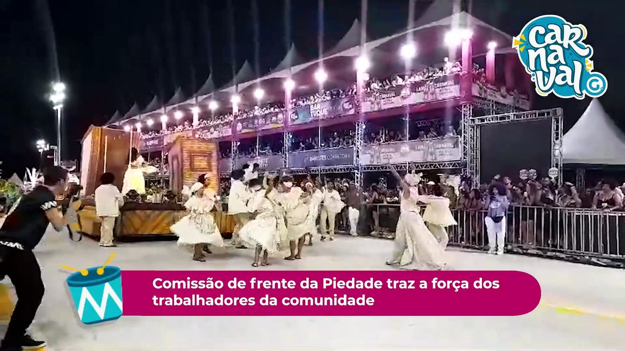 Comissão de frente da Piedade traz a força dos trabalhadores da comunidade