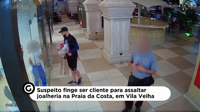 Suspeito finge ser cliente para assaltar joalheria na Praia da Costa, em Vila Velha