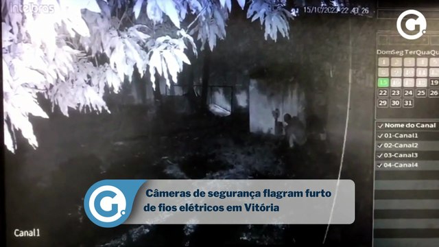 Câmeras de segurança flagram furto de fios elétricos em Vitória