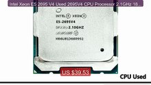 Intel Xeon E5 2695 V4 Used 2695V4 CPU Processor 2.1GHz 18 Core... -- Hot Deal 2026 | Limited Offer!