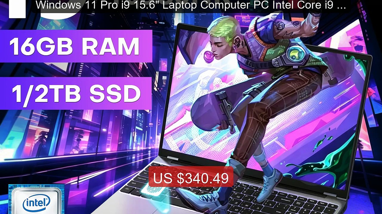Windows 11 Pro i9 15.6" Laptop Computer PC Intel Core i9 1098... -- Amazing Value 2026 | Must Have!