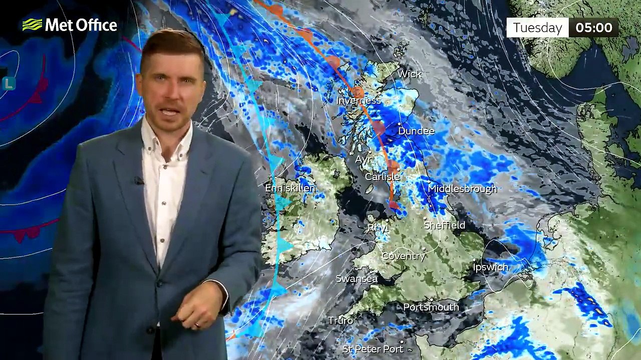 Met Office Tuesday Morning Weather Forecast 16/06/2026