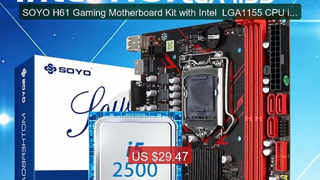 SOYO H61 Gaming Motherboard Kit with Intel  LGA1155 CPU i5 2500 DD... -- Best Deal 2026 | Shop Now!