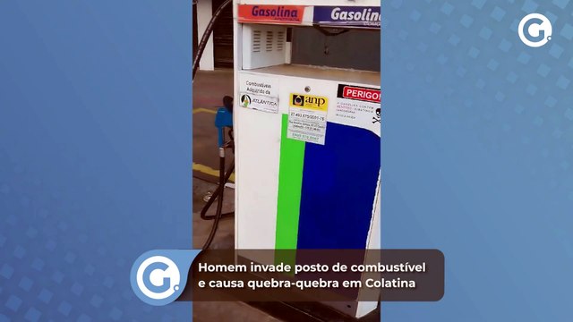 Homem invade posto de combustível e causa quebra-quebra em Colatina