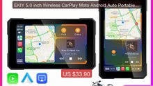 EKIY 5.0 inch Wireless CarPlay Moto Android Auto Portable D... -- Top Pick 2026 | Unbeatable Price!