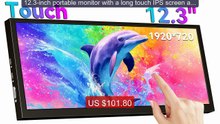 12.3-inch portable monitor with a long touch IPS screen and Type-C... -- Best Deal 2026 | Shop Now!
