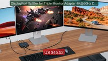 DisplayPort Splitter for Triple Monitor Adapter 4K@60Hz DisplayPor... -- Best Deal 2026 | Shop Now!