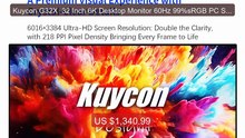Kuycon G32X  32 Inch 6K Desktop Monitor 60Hz 99%sRGB PC Scree... -- Amazing Value 2026 | Must Have!