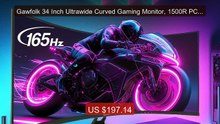 Gawfolk 34 Inch Ultrawide Curved Gaming Monitor, 1500R PC Screen 16... -- Top Rated 2026 | Buy Now!