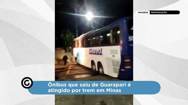 Ônibus que saiu de Guarapari é atingido por trem em Minas