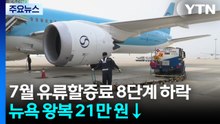 7월 국제선 유류할증료 8단계 더 하락...뉴욕 왕복 21만 원↓ / YTN