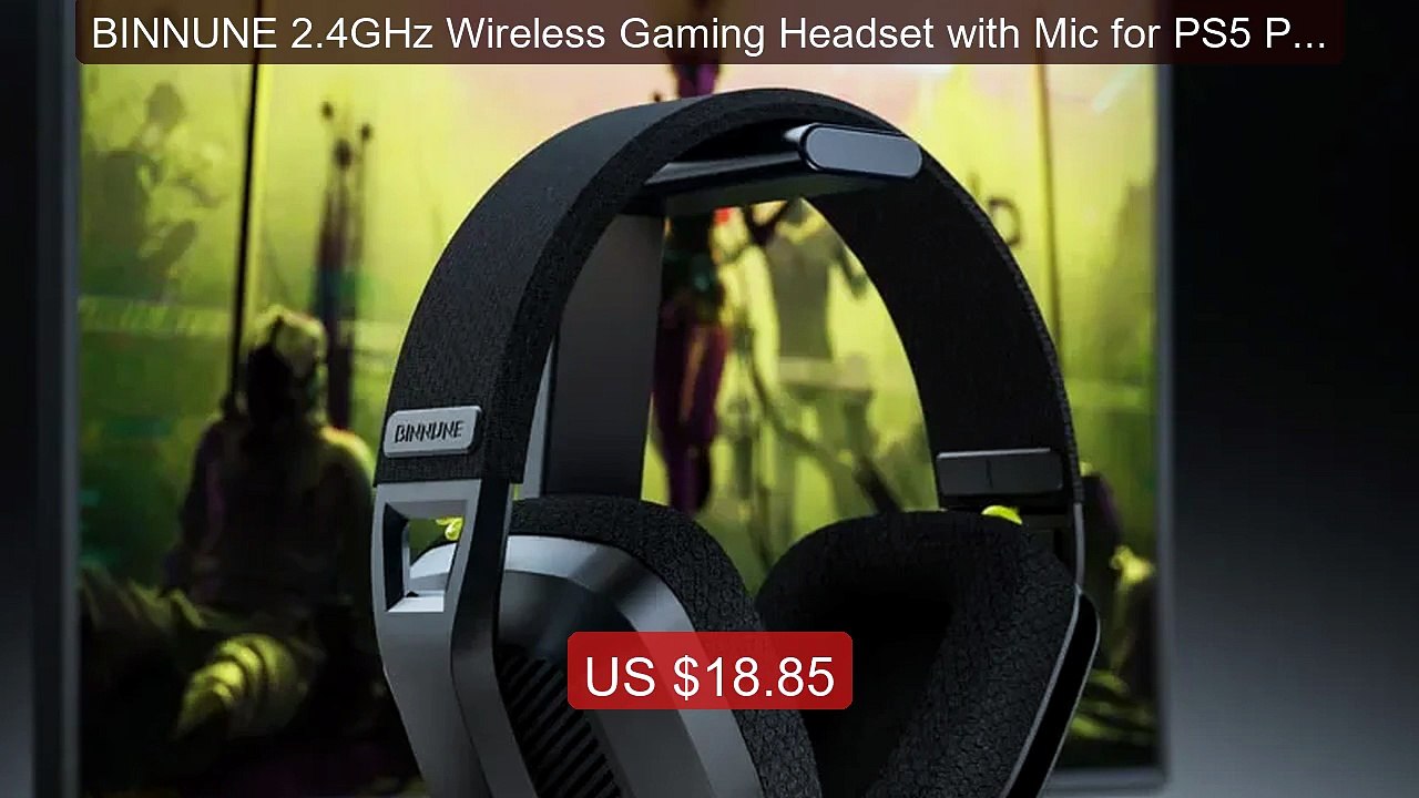 BINNUNE 2.4GHz Wireless Gaming Headset with Mic for PS5 PS4... -- Top Pick 2026 | Unbeatable Price!