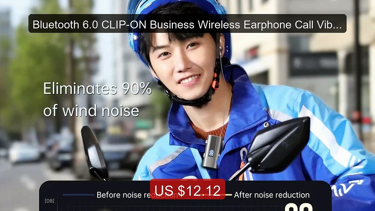 Bluetooth 6.0 CLIP-ON Business Wireless Earphone Call Vibratio... -- Best Buy 2026 | Great Quality!