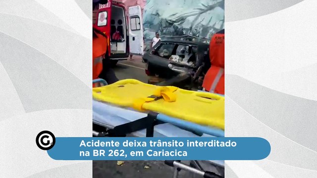 Acidente deixa trânsito interditado na BR 262, em Cariacica