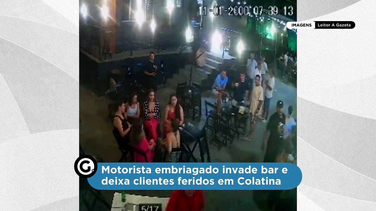 Motorista embriagado invade bar e deixa clientes feridos em Colatina