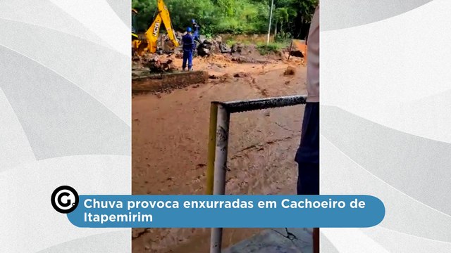 Chuva provoca enxurradas em Cachoeiro de Itapemirim