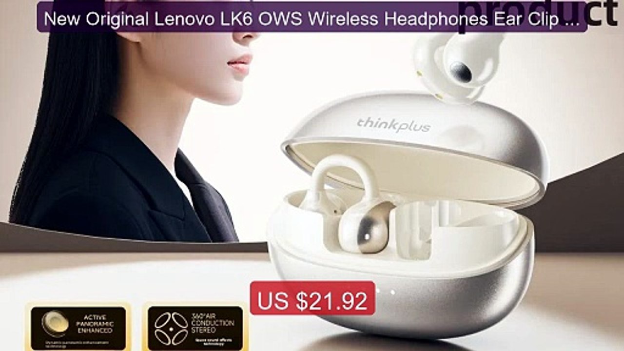 New Original Lenovo LK6 OWS Wireless Headphones Ear Clip 5.4 B... -- Best Buy 2026 | Great Quality!