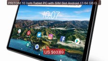 PRITOM 10 Inch Tablet PC with SIM Slot Android 13 64 GB Quad ... -- Amazing Value 2026 | Must Have!