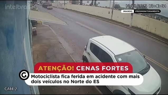Motociclista fica ferida em acidente com mais dois veículos no Norte do ES