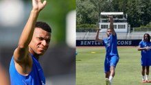 Mbappé makes a fadeaway jumper and fans think he would have helped Wemby in the Finals