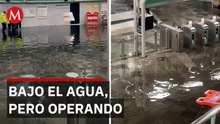 Lluvias intensas colapsan los accesos de la estación San Lázaro del Metro