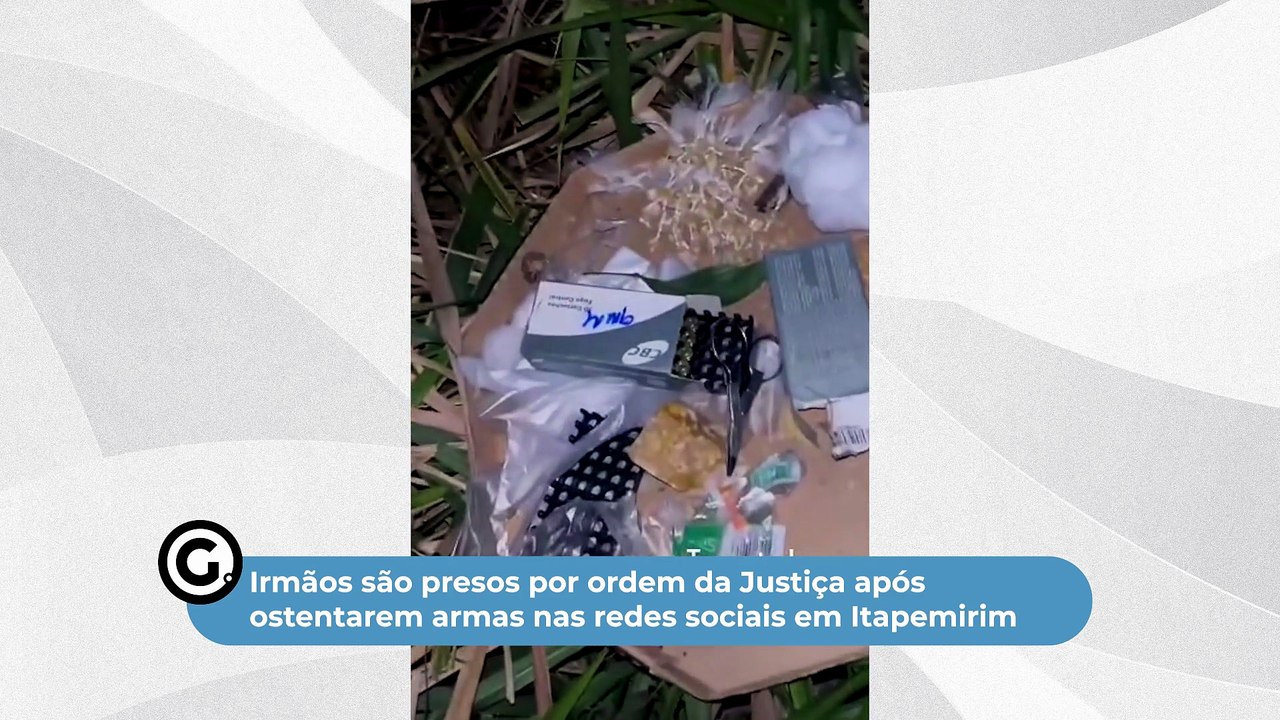 Irmãos são presos por ordem da Justiça após ostentarem armas nas redes sociais em Itapemirim