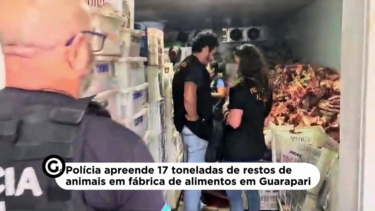 Polícia apreende 17 toneladas de restos de animais em fábrica de alimentos em Guarapari